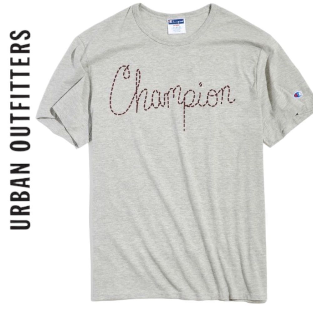 Champion Urban Outfitters UO Lightweight Grey Tee Shirt T-Shirt NEW XL - Picture 1 of 2